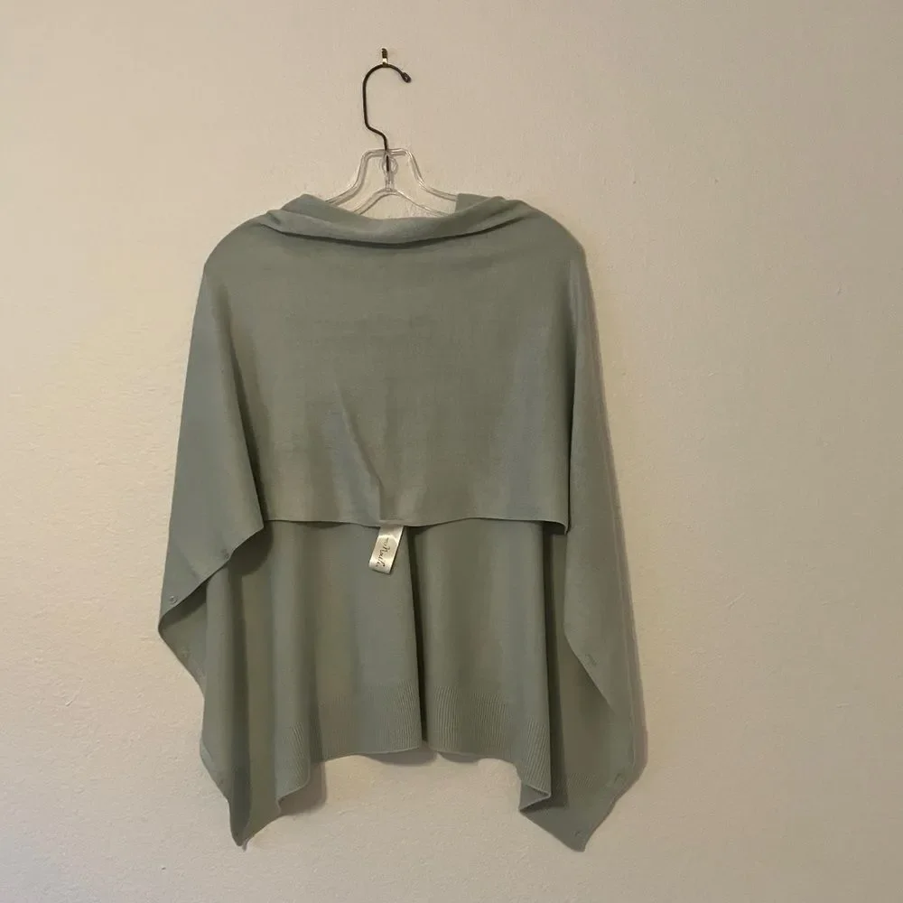 Blue Simply Noelle Shrug Poncho Sweater
